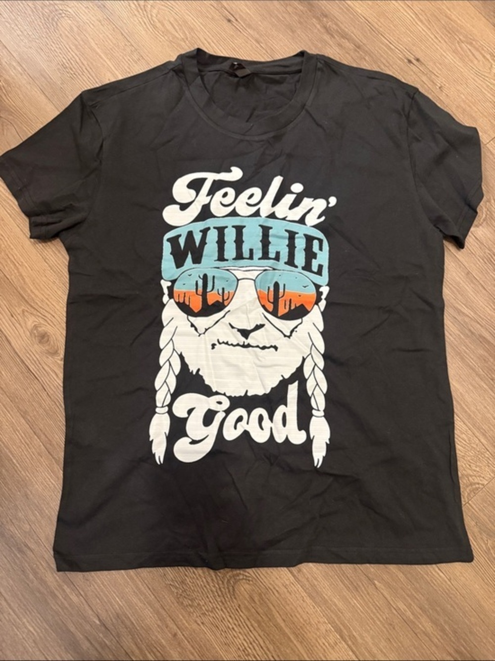 🆕 Feelin' Willie Good Black Short Sleeve Tee. L. NWOT!🔥